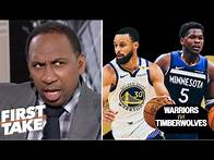 Video thumbnail for FIRST TAKE | I'm taking Ant Man over Steph Curry! - Stephen A. on Warriors-Wolves West Semifinals