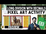 Video thumbnail for Long Division with Decimals Activity - Pixel Art Math Mammals | Gamified EduTech