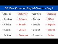 Video thumbnail for 1000 Common English Words Series – Day 1 | Top 20 Must-Know Words!