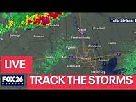 Video thumbnail for LIVE: Houston weather radar: Tornado Watch until 6 p.m. (no audio)