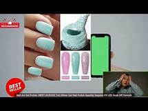 Video thumbnail for 3256806322393148 MEET ACROSS 7ml Glitter Gel Nail Polish Sparkly Sequins UV LED Soak Of