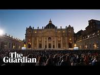 Video thumbnail for Crowds gather in St Peter's Square as Conclave sits – watch live