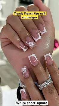 Video thumbnail for Trendy french tips nail arts designs 💅🥰#nailart #nailsshorts
