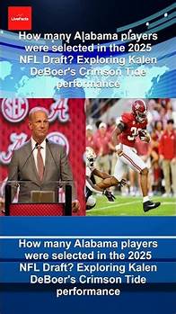 Video thumbnail for How many Alabama players were selected in the 2025 NFL Draft? Exploring Kalen DeBoer's Crimson Ti...
