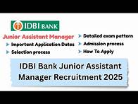 Video thumbnail for IDBI Bank Junior Assistant Manager Recruitment 2025 | GrowAndUpdate
