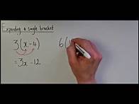 Video thumbnail for How to expand a single bracket with negative terms – e.g. 3(x - 4) – GCSE Maths Revision