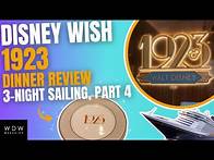Video thumbnail for Disney Wish 1923 Dinner Review