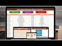 Video thumbnail for Operations Remote Work Calendar in Excel