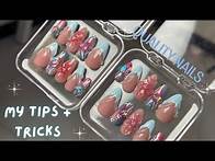 Video thumbnail for How To Make Press On Nails 🌷 *3D FLOWER* Nail Art + French Tip Tutorial 💎