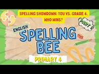 Video thumbnail for English Spelling Bee Primary 4 | Spelling Bee 1 | Quiz by brainYs