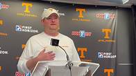 Video thumbnail for Josh Heupel on Nico Iamaleava exit: 'No one is bigger than the Power T'