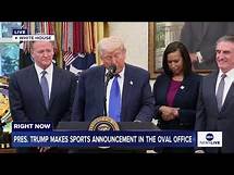 Video thumbnail for President Trump reveals 2027 NFL draft will be held on National Mall