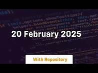 Video thumbnail for 20 february 2025