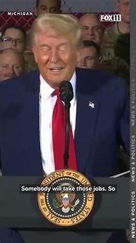 Video thumbnail for Trump says military enlistment numbers have surged since he took office