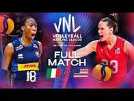 Video thumbnail for Italy 🇮🇹 vs. USA 🇺🇸 - VNL 2024 | Full Match - Week 3