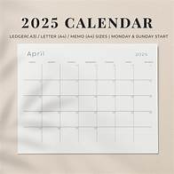 Video thumbnail for 2025 Printable Calendar Minimalist Monthly Planner | Simple Clean Design | Ledger(a3)/letter(a4)/memo(a5)| Monday & Sunday Start - Etsy UK