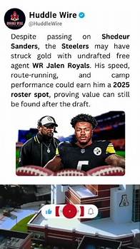 Video thumbnail for #Shorts Steelers’ UDFA Surprise? Jalen Royals Turning Heads After Shedeur Snub!🔥#NFLDraft #Steelers