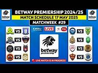 Video thumbnail for BETWAY PREMIERSHIP 2024/25 FIXTURES MATCHWEEK 29 - PSL 2024/25 SCHEDULE, DATES & VENUE
