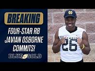Video thumbnail for 🚨 ELITE RB JAVIAN OSBORNE COMMITS TO NOTRE DAME OVER MICHIGAN ☘️☘️☘️