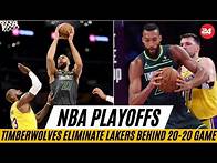 Video thumbnail for NBA playoffs 2025: Timberwolves eliminate Lakers behind 20-20 game from Rudy Gobert