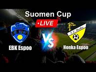 Video thumbnail for 🔴 LIVE: EBK Espoo vs Honka Espoo - Live Score Today - Finland Suomen Cup