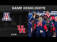 Video thumbnail for Arizona vs. Houston (5.2.25) Highlights | 2025 Big 12 Softball