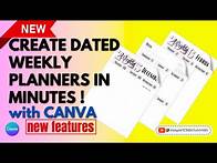 Video thumbnail for Bulk Create Weekly Planner Pages in Canva with Dates in Minutes Easy to Follow Tutorial
