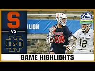 Video thumbnail for Syracuse vs. Notre Dame Game Highlights | 2025 ACC Men's Lacrosse