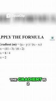 Video thumbnail for Gradient of a Line 3 Minute Math Masterclass!