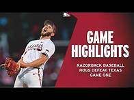 Video thumbnail for Highlights: Hogs Defeat Texas | RAZORBACK BASEBALL