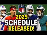 Video thumbnail for NFL 2025 Schedule Revealed! Full Matchups, Key Dates & Rivalries #nfl #nfl2025 #sports #football