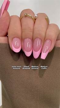 Video thumbnail for Pink French nails—coffin, square, or almond. Which shape?