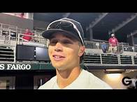 Video thumbnail for Slate Alford talks SEC home stretch, Georgia baseball's 9-2 win over Kennesaw State