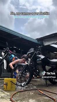 Video thumbnail for WASH MY BIKE BIOTCH!! @pushman59 #shorts #trending #tiktok #illusion #fyp #fun #love #funny #yamaha