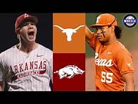 Video thumbnail for #1 Texas vs #11 Arkansas (G2) | 2025 College Baseball Highlights