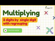 Video thumbnail for Multiplying 2-digit by single digit (WITH REGROUPING)