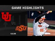 Video thumbnail for Utah vs. Oklahoma State (5.2.25) Highlights | 2025 Big 12 Softball