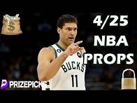 Video thumbnail for PRIZEPICKS NBA PICKS | FRIDAY 4/25/25 | NBA PLAYOFFS PROPS & BETS | NBA PLAYER PROPS PICKS & BETS