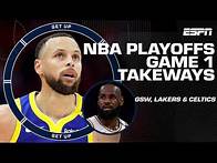 Video thumbnail for NBA Playoffs Game 1 Recap: Steph Curry is UNREAL, Warriors defense SHINES & Lakers struggle | Get Up