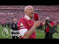 Video thumbnail for Arne Slot addresses Anfield faithful after Liverpool clinch Premier League title | NBC Sports