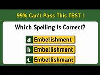 Video thumbnail for Correct Spelling Test! Can You Pass Every Question?