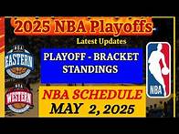 Video thumbnail for NBA STANDINGS TODAY as of May 1, 2025 | NBA Playoffs 2025 | NBA SCHEDULE May 2, 2025