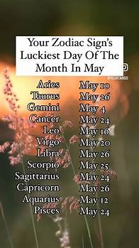 Video thumbnail for Mark your calendars! There's a lucky day for each of us in May that brings big abundance! 🔗: https://www.yourtango.com/2025384732/zodiac-signs-luckiest-day-month-may-2025 | YourTango
