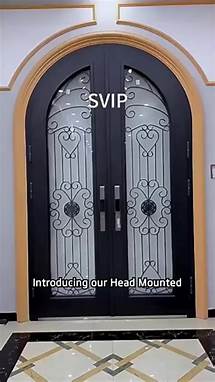 Video thumbnail for High Quality Simple Sliding Wrought Iron Entry Door with Unique Design Other Door Category