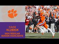 Video thumbnail for Cade Klubnik 2024 Regular Season Highlights | Clemson Quarterback