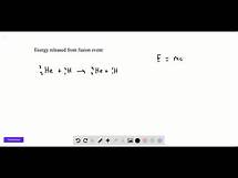 Video thumbnail for Energy from Nuclear Fusion. Calculate the energy released in the fusion reaction ^3_2H…