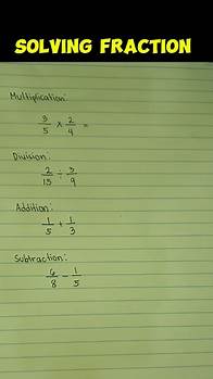 Video thumbnail for Math Techniques (@math_tut0) - Mastering Fraction Understanding: Simplify and Solve Fractions with Ease