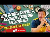 Video thumbnail for HOW TO WRITE CHAPTER 3, RESEARCH METHOD AND DESIGN