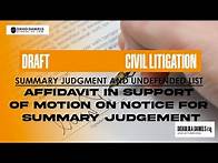 Video thumbnail for DRAFT - AFFIDAVIT IN SUPPORT OF MOTION FOR SUMMARY JUDGEMENT - CIVIL LITIGATION -NIGERIAN LAW SCHOOL
