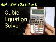 Video thumbnail for How to solve cubic equation in scientific calculator (CASIO fx-991ES PLUS)